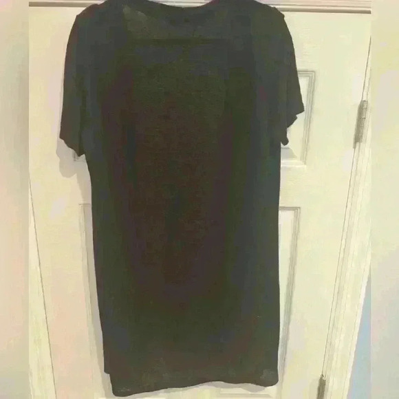 Black Short Sleeve Open Front Cardigan - Size Medium - Picture 3 of 3